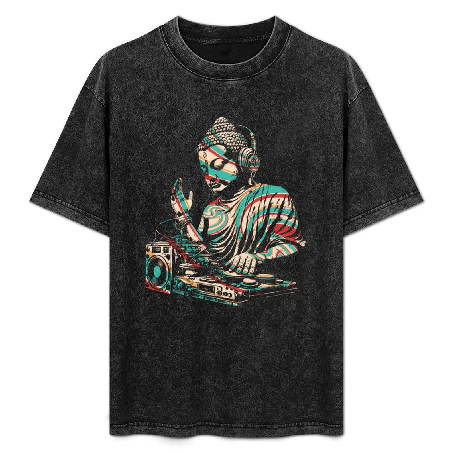 Camiseta DJ Buddha de manga corta para tallas grandes y altas