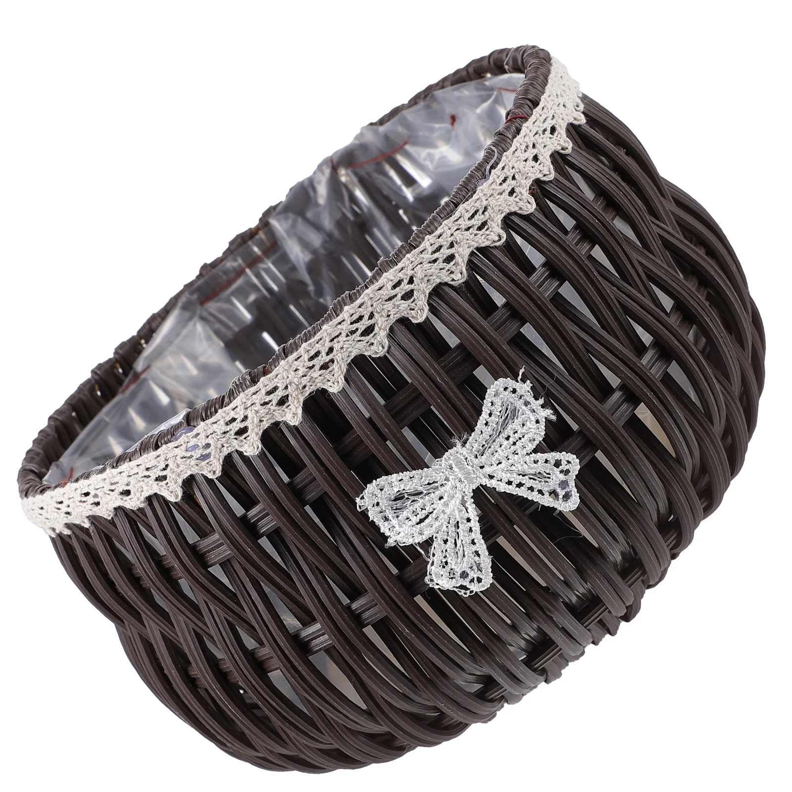 

Natural Woven Flower Basket Handwoven Plant Pot Decorative Planter Basket for Indoor Outdoor Plant Storage and Home Decoration