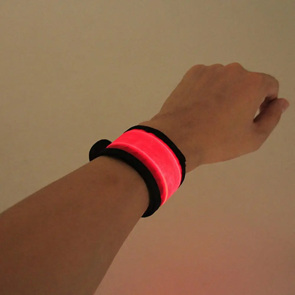 LED Bracelet Flash Neon Light Bar Party Props Bracelet Luminous Running Armband Cycling Warning Glowing Slap Webbing Wrist Strap