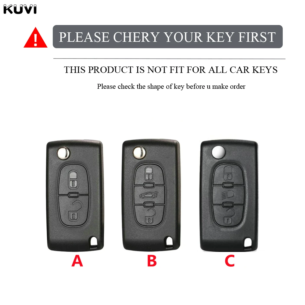 Fashion TPU Car Flip Key Case Cover Bag For Peugeot 107 207 307 308 407 607 3008 5008 Citroen Xsara Picasso C5 C6 C8 Accessories