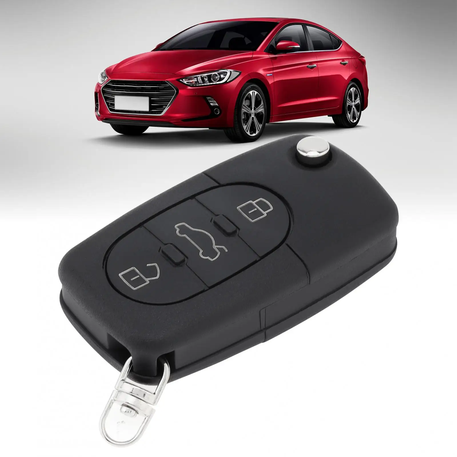 3 Button Car Key Fob Case Shell Replacement with HAA Blade Flip Folding Remote Cover Car Key Part Fit for Audi A2 A3 A4 A6