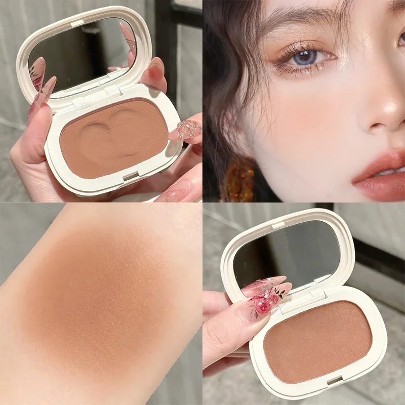 Maquillaje caliente, colorete de barro monocromático, contorno mate, tinte Natural para mejillas, Taro púrpura, crema de contorno suave resistente al agua de baja saturación