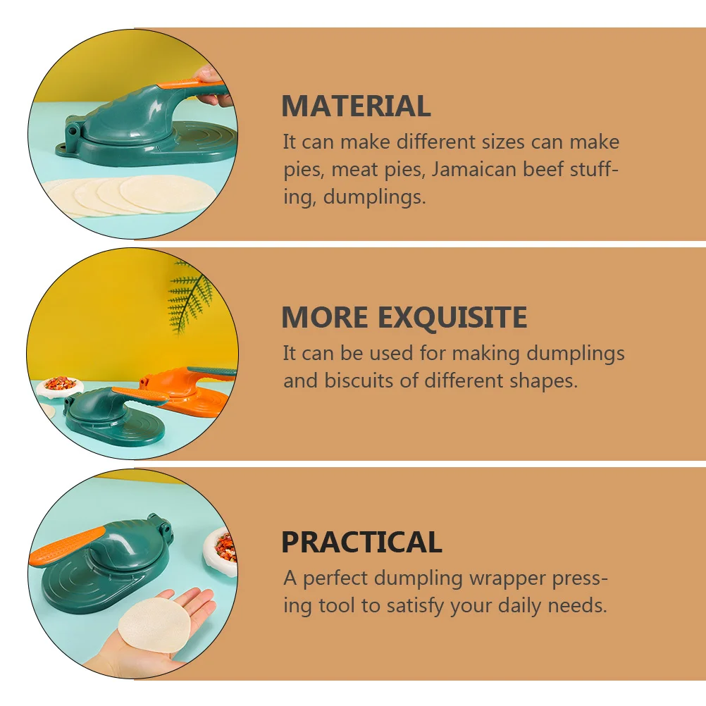 

Plastic Dumpling Wrapper Presser Dough Pressing Tool For Homemade Dumplings Pies Jamaican Beef Patties Non-Stick Design