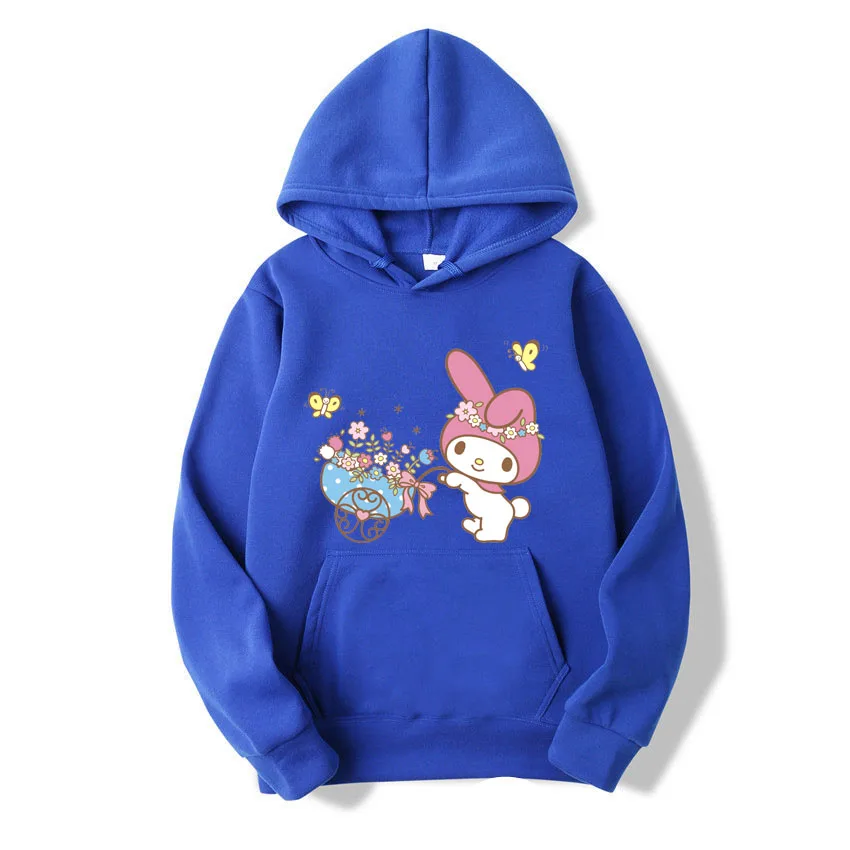 Kawaii My Melody casual cute print unisex hoodie spring and autumn Sanrio cartoon casual sports street print hoodie