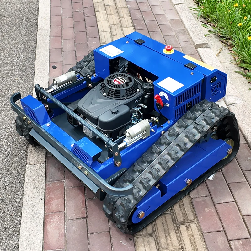 Customized 4 stroke remote control lawn mower crawler wireless robot tractor weed cutter factory direct lawn care equipment