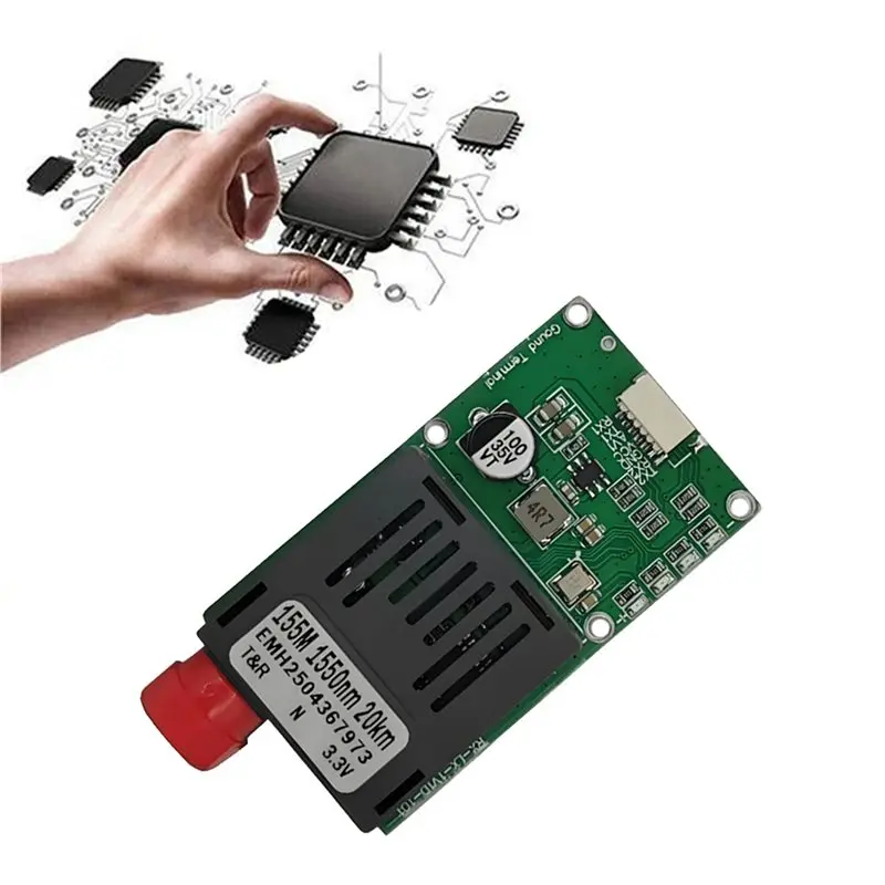 ¡Nuevo! Módulo transceptor óptico TTL 6X para interfaz Drone RX/TX/AV/VCC/GND 20KM TTL a módulo de fibra óptica