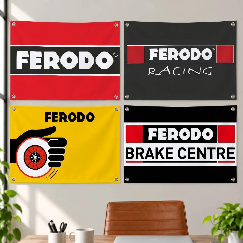 Fer-odos Brake Parts Aesthetic Wall Tapestry Flag Printed Wall Hanging Living Room Party Outdoor Decor