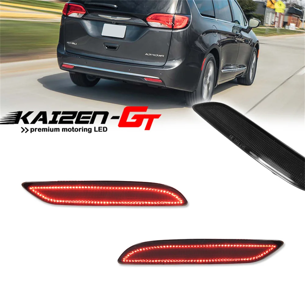 

Red LED Rear Bumper Reflector Tail/Brake Lights Rear Fog Lights For Chrysler Pacifica Voyager 2017 2018 2019 2020 2021 2022 2023