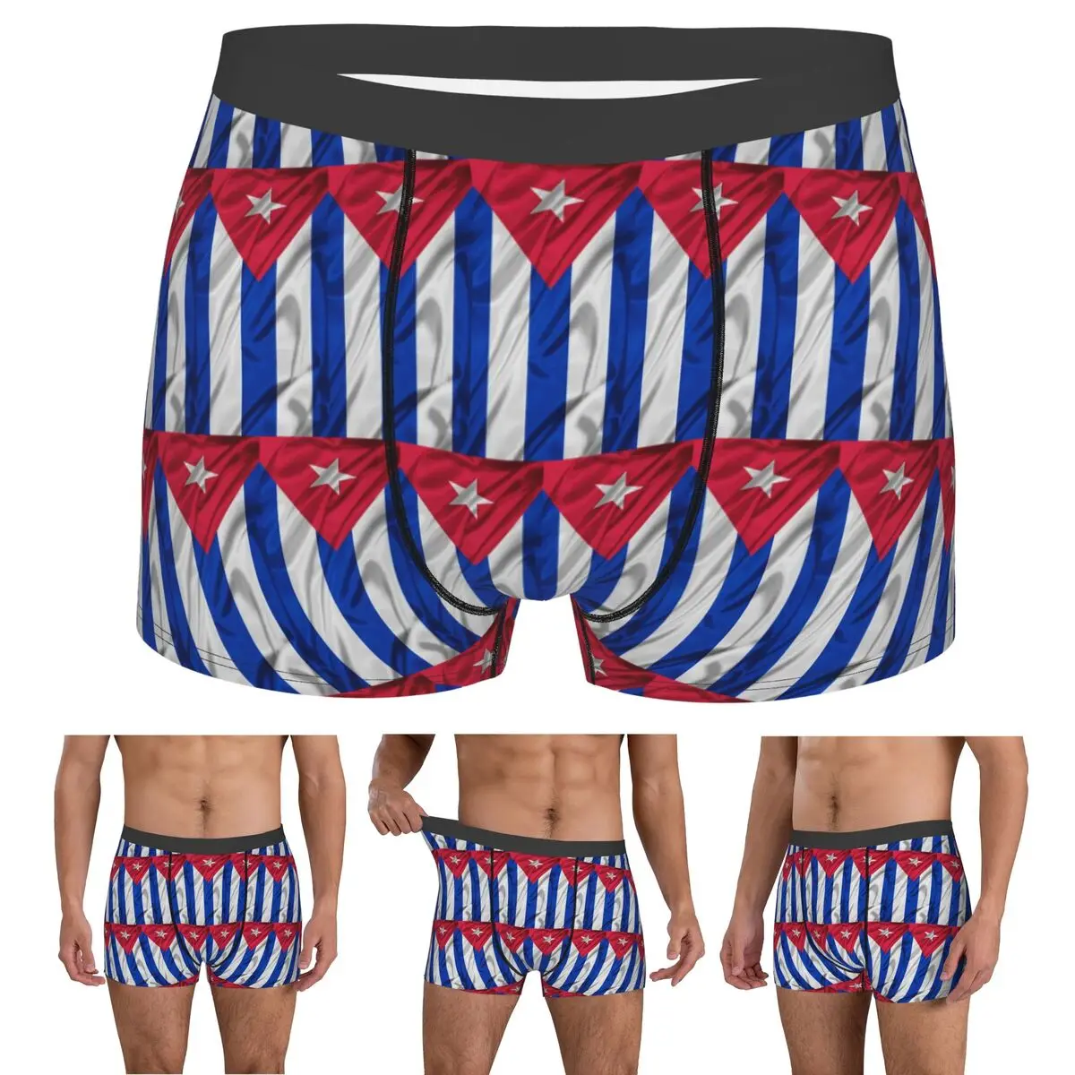 Boxer Underpants Shorts Cuba Cuban Flag Panties Men Soft Underwear for Homme Man Boyfriend Gifts