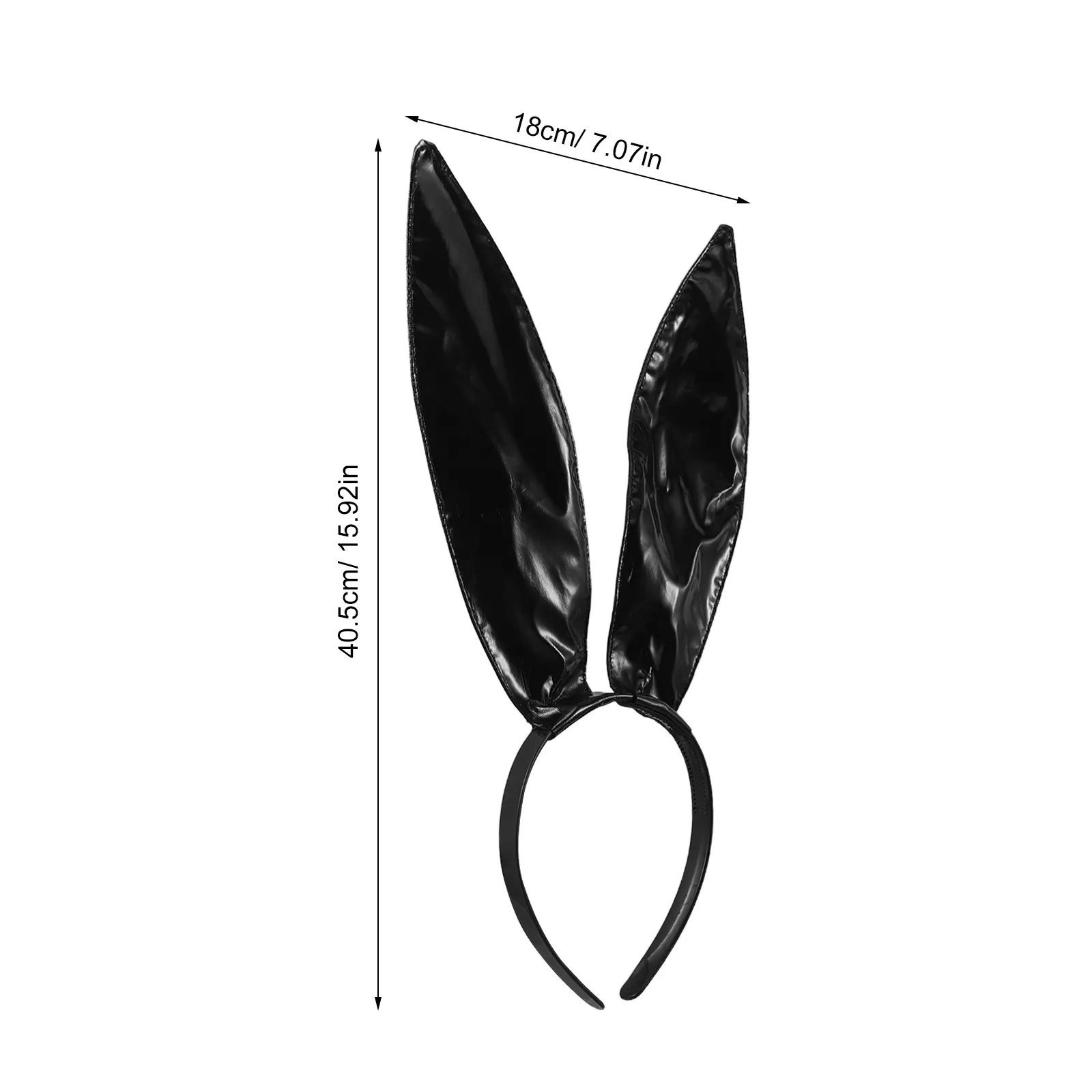 2Pcs Bunny Ears Headpiece Black Artificial Comfortable Secure Festive Headband for Adult Women Halloween Cosplay Themed