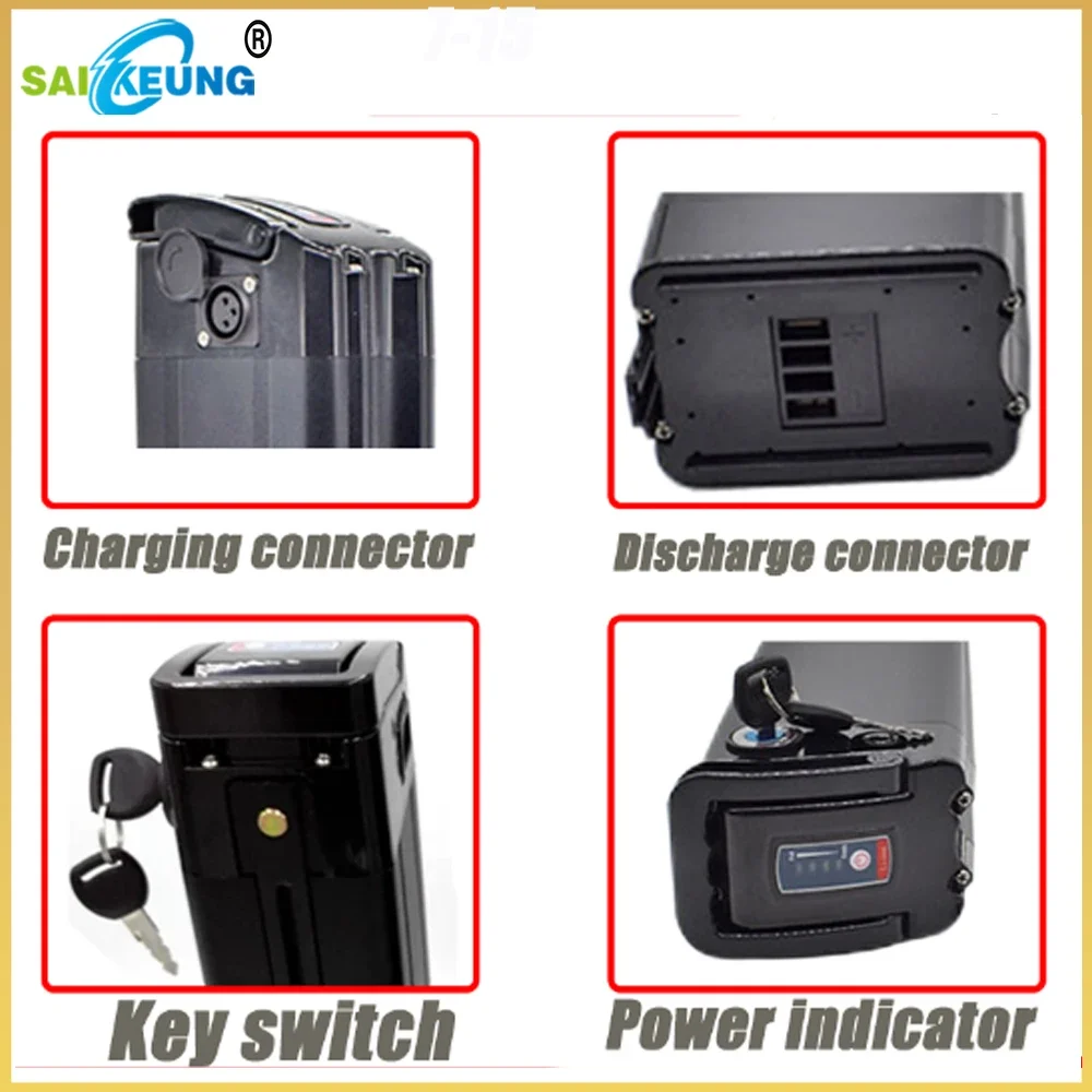 

Совершенно новый SilverFish 36 48 В 52 В 60 72 В 45 50 60 Ач литиевая батарея для электрического велосипеда Downtube 2000 Вт 20 25 30 35 40 Ач Akku Accu