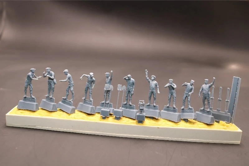 1/72 Scale Diecast Resin Figure Model Kit Engineering Detachment 10 Figures Unpainted
