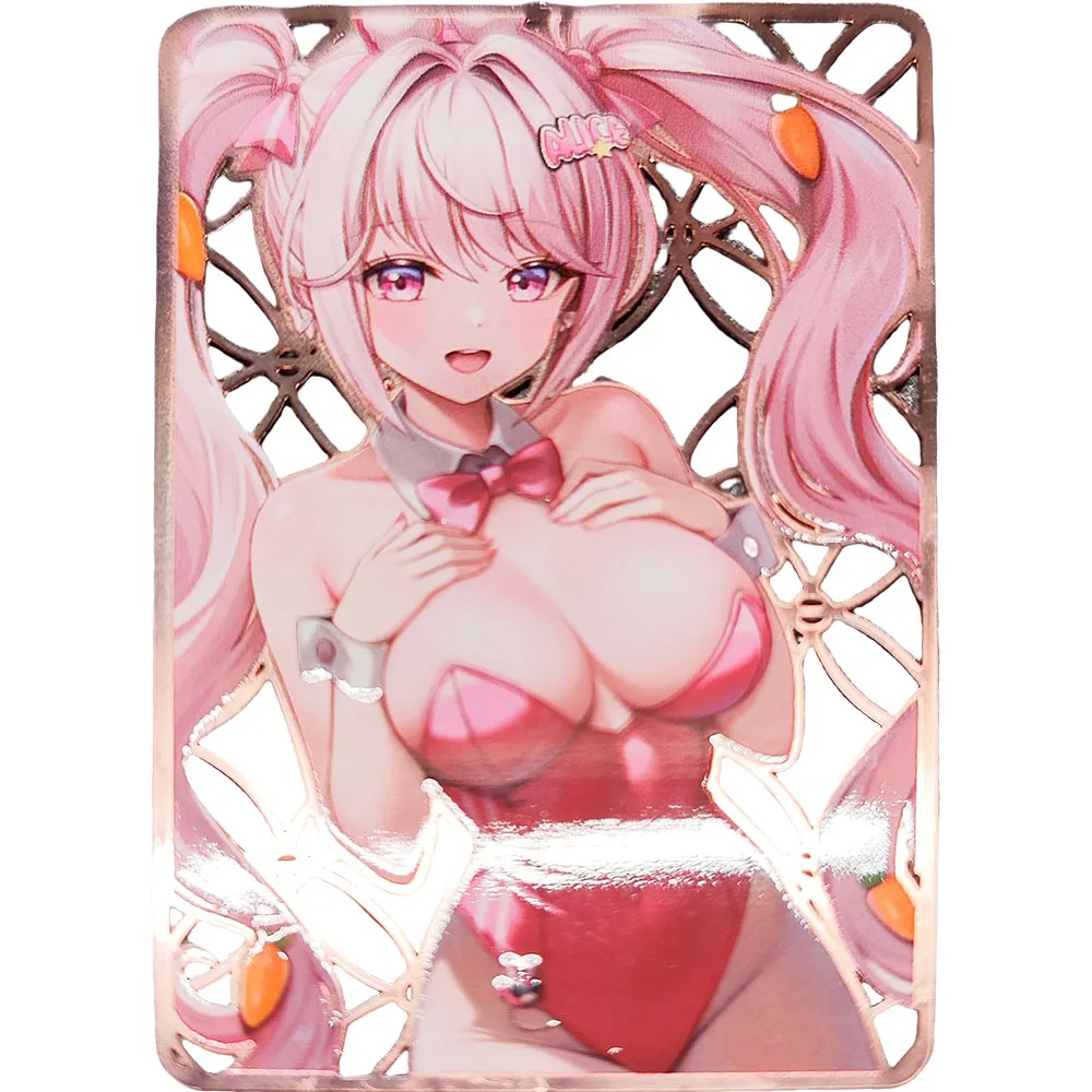 Anime Goddess Victory DIY ACG Flash Boy Game Toys Collectible Card Christmas Birthday Gift Board Game Alice Miku Sexy Metal Card