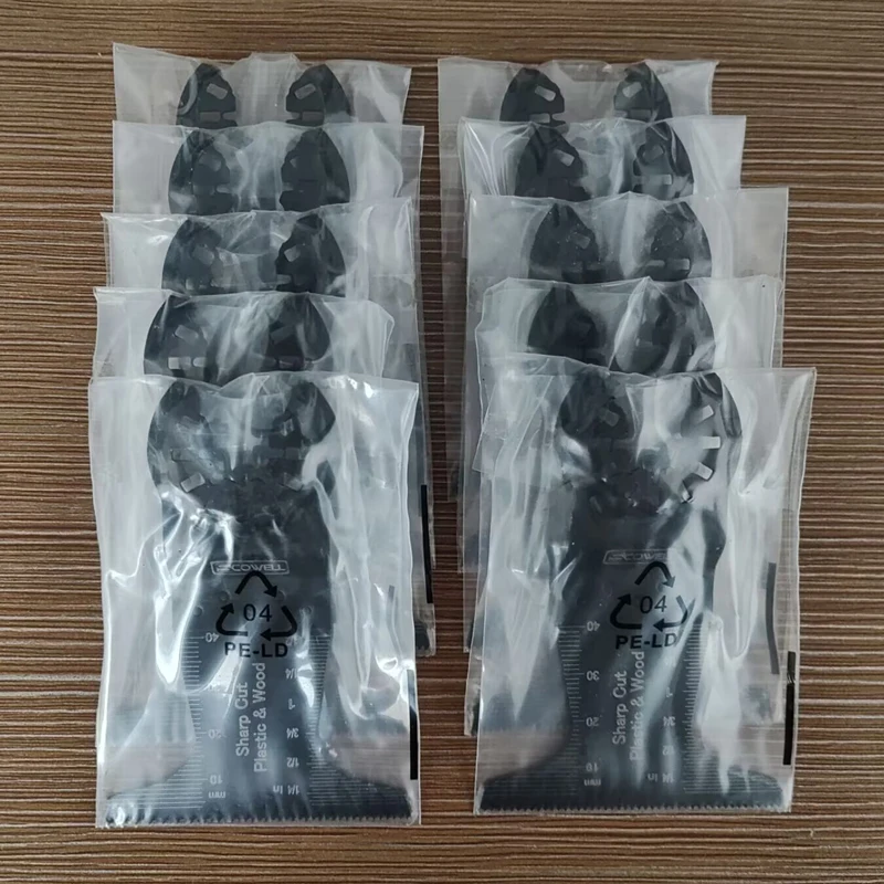 10 PCS 65mm SK5 Steel Oscillating Saw Blades Universal Shank Star Chuck Multi Tool Saw Blades For Wood Plastic Cutting