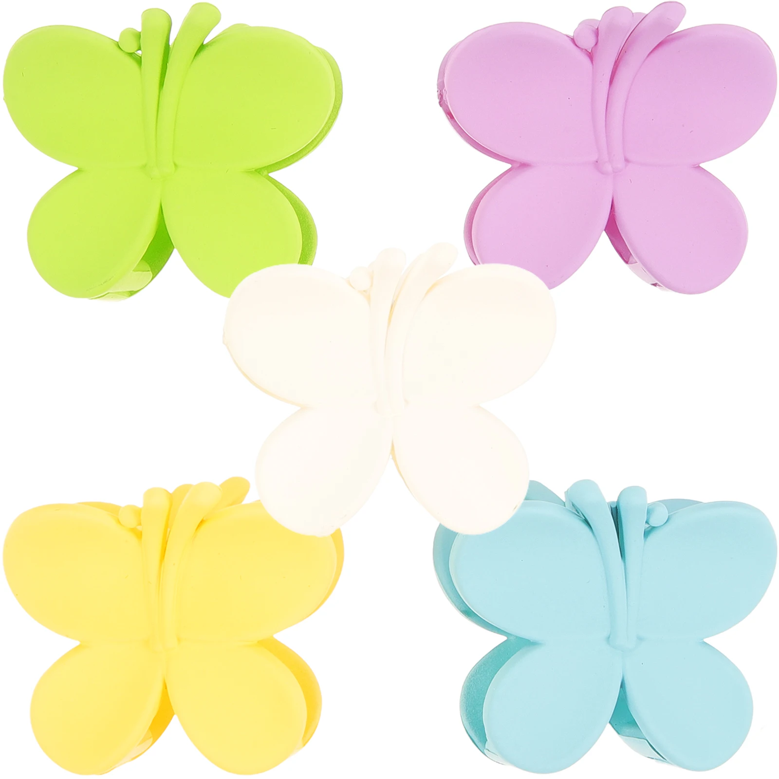 

5 Pcs Claw Clip Butterfly Shape Mini Colorful Kids Womens Small Thin Hold Long Term No Pain Hair Accessories Styling Tools Hair