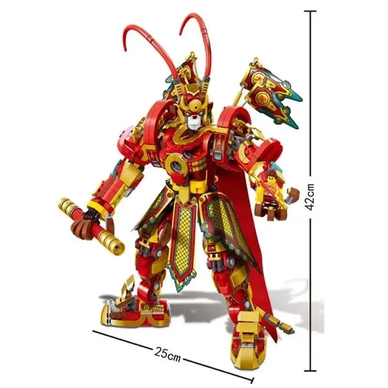 

1630PCS Monkey King Warrior Mech Compatible 88012 80012 Building Blocks Bricks Kid Toys Birthday Christmas Gift