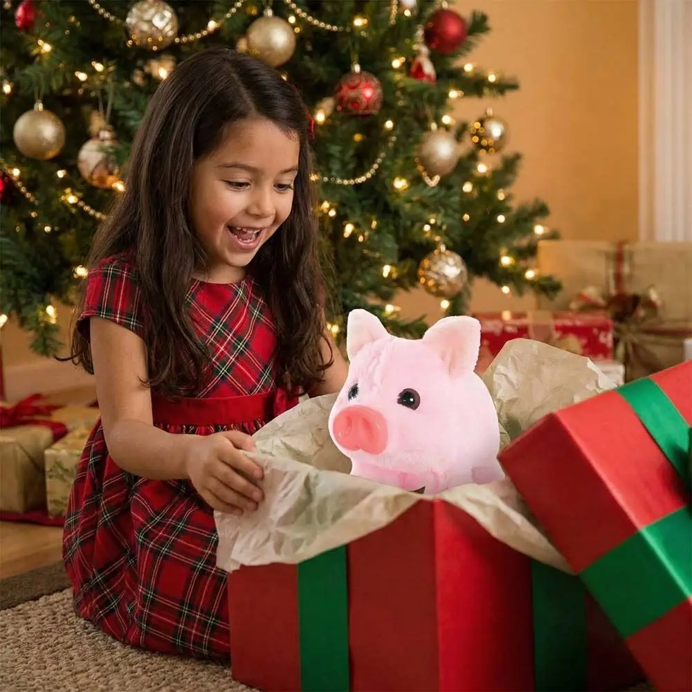 with Wagging Tail Electric Pig Simulation Can Walking Electric Walking Pig Lovely Funny Stuffed Animal Pig Animal Lovers
