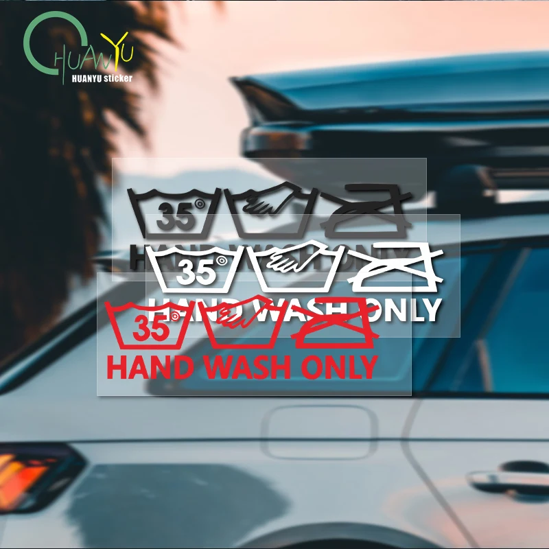 Creative Washable Hand Wash Car Window Glass Personalized Original Text Decoration Waterproof Sunscreen Reflective Sticker