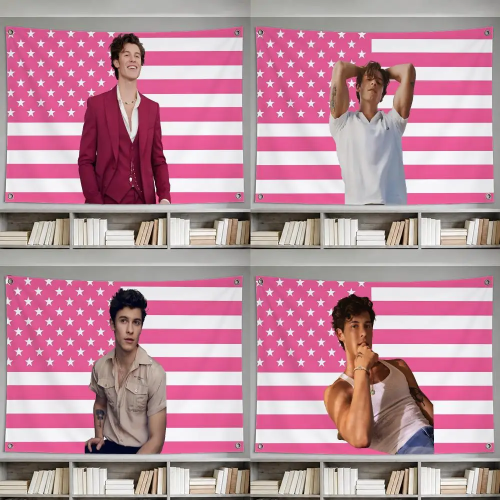 Singer Shawn Mendes Flags decor flag banner,wall hanging flag,indoor outdoor wall decor,yard garden porch patio