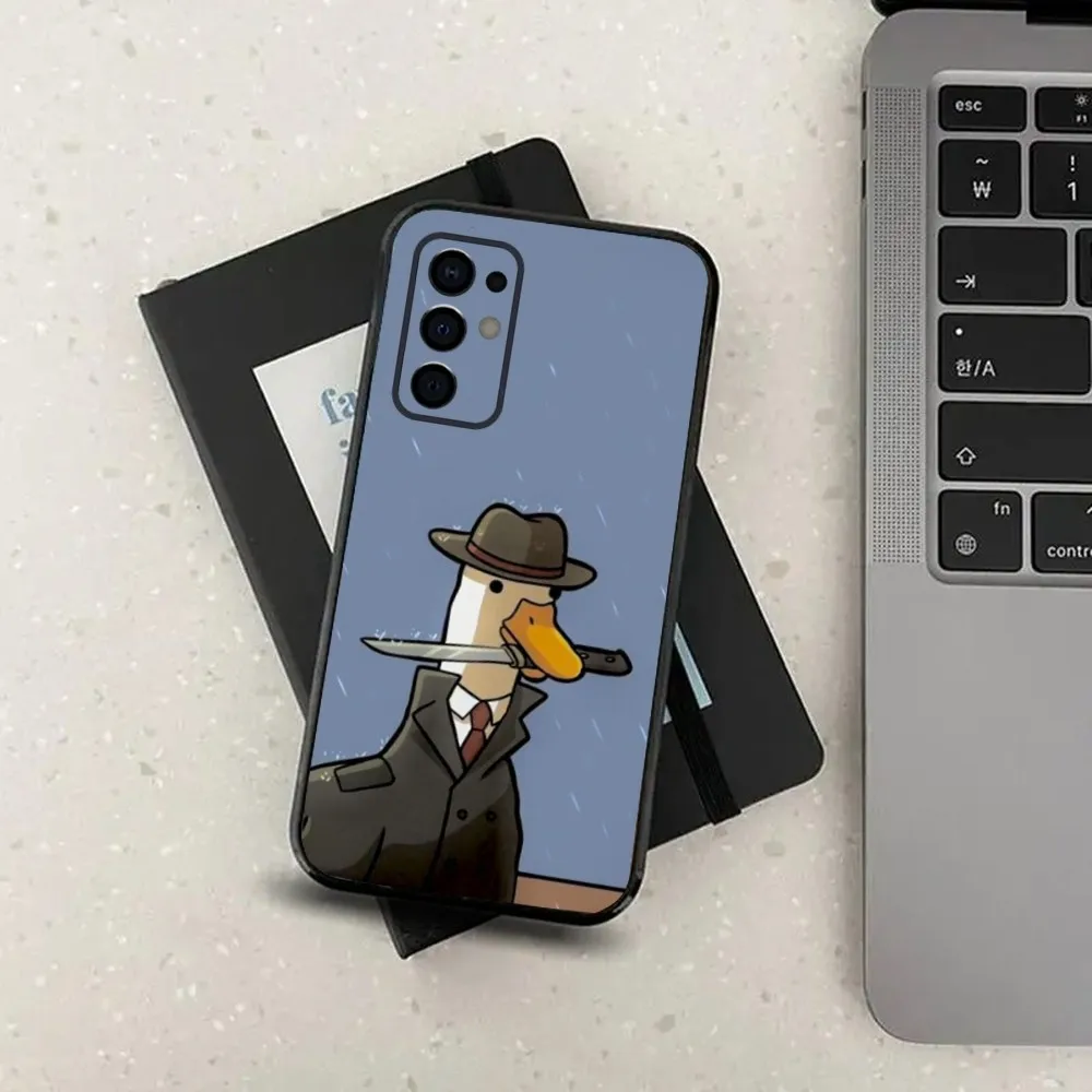 Cartoon Funny Duck Phone Case For Samsung S24,S21,S22,S23,S30,Ultra,S20,Plus,Fe,Lite,Note,10,9,5G Black Soft Cover