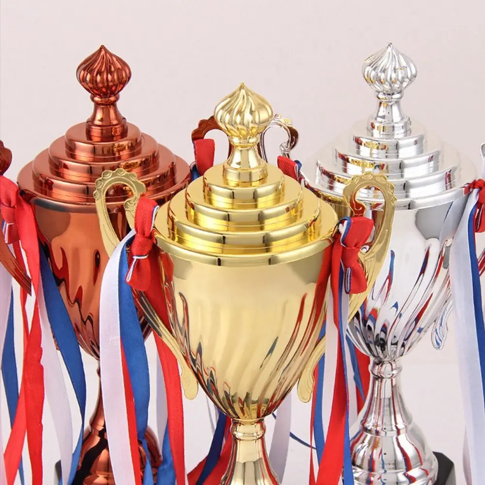 Souvenir 29/33/37/40/46/51CM Trophy Cup Gold Color Large Size Winner Cup Small Size With Lid Champion Trophy Sports Games
