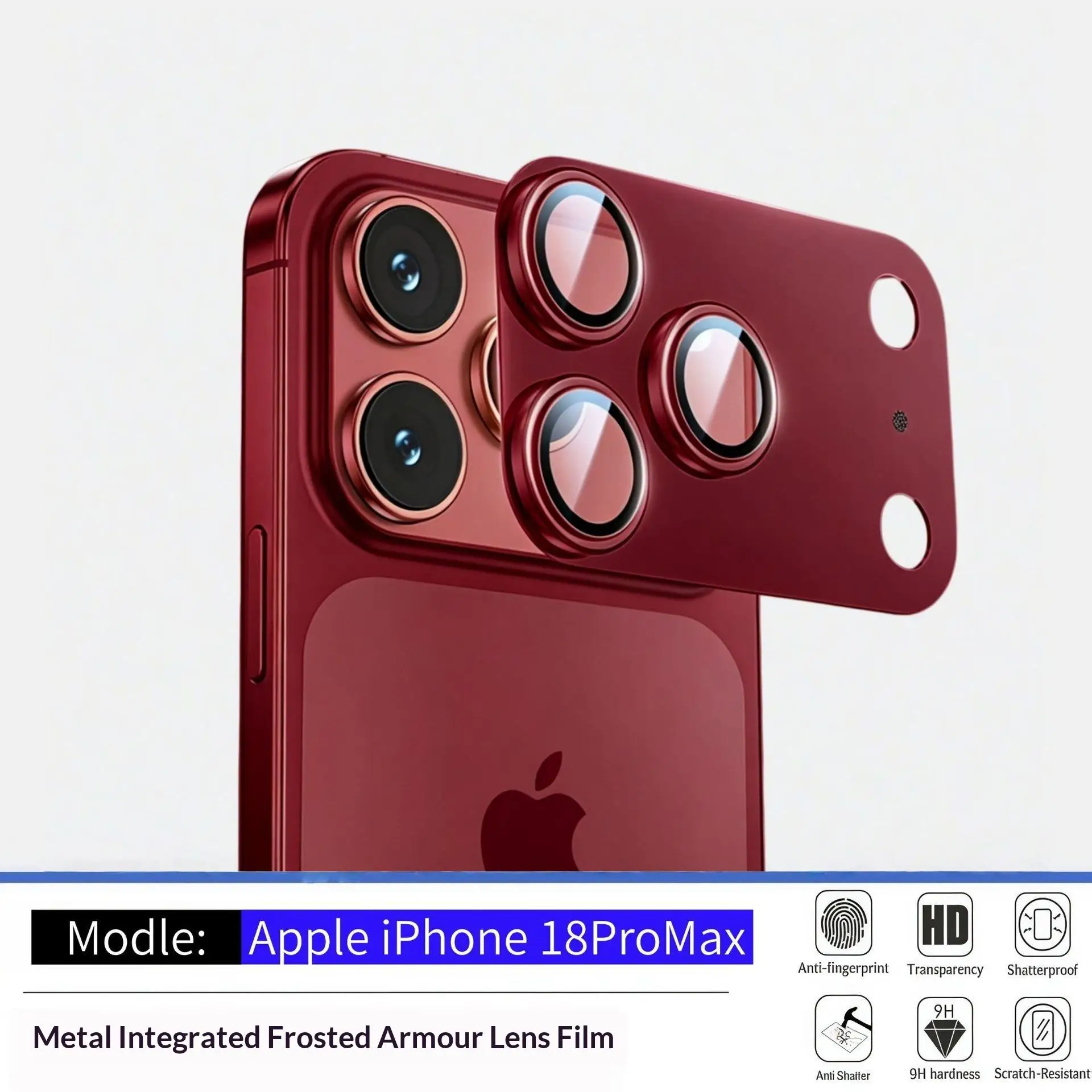

Anti Reflection Ultra Clear Integrated Matte Metal Armor Phone Camera Lens Protector Film For IPhone 18 Pro Max