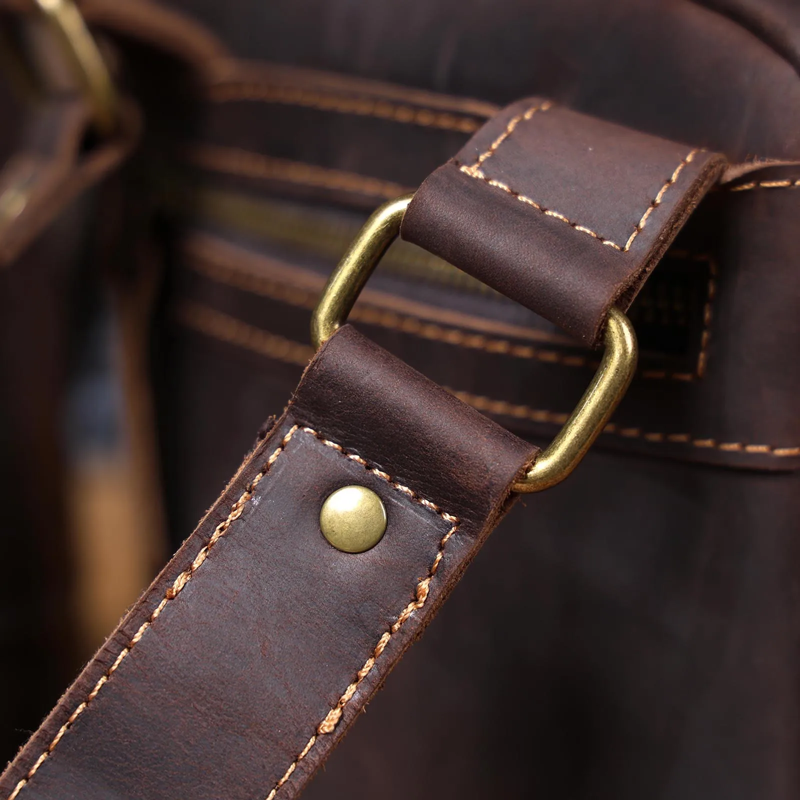 Echte Leder Herren-Freizeit-Umhängetasche, Mini-Handytasche, Crossbody-Tasche, Modische Rindsleder-Brusttasche aus Crazy Horse Leder – Detail 20