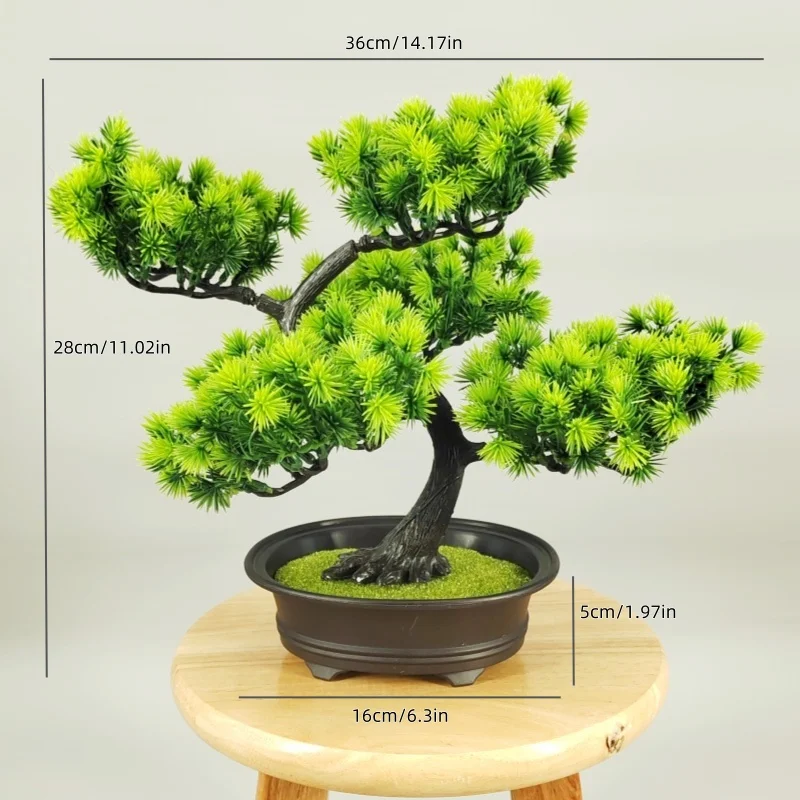 1pc 28cm/11.02in Artificial Plants needle pine fake tree New chinese style Evergreen needle for Home Table windowsill Party deco