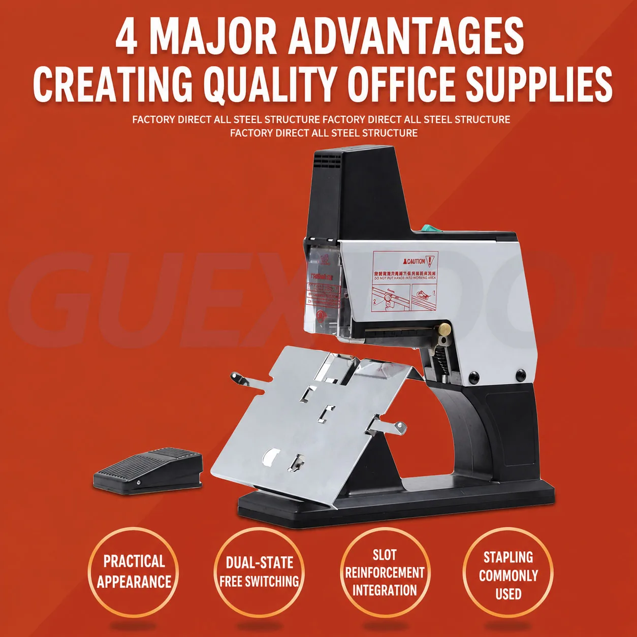 220V Electric Flat Stapler Saddle Stapler A3 Stapling Machine Binder A3 Stitcher Effortless Middle Seam Stapler With Foot Switch view 3