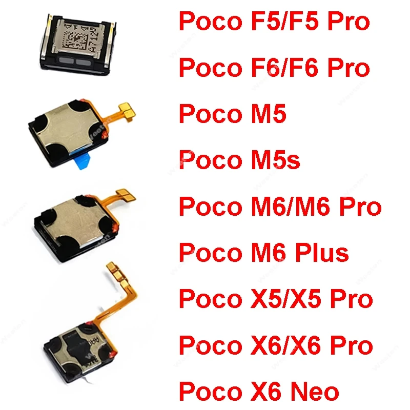 Built-in Earphone Earpiece Top Ear Speaker Repair Parts  For Xiaomi Poco F5 F6 M5 M5s M6 X5 X6 Pro Plus X6 Neo 5G 4G