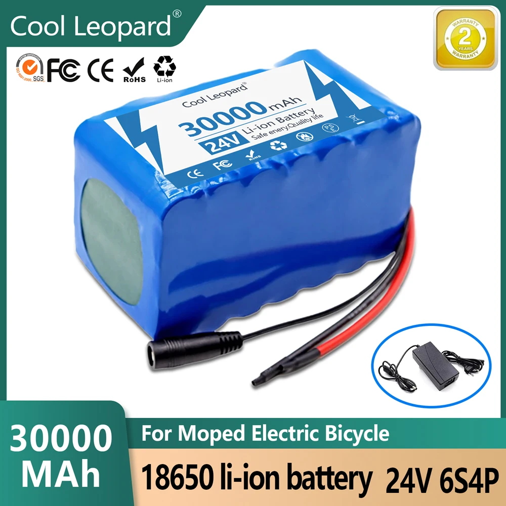 6s4p 24V 30Ah 18650 Battery Lithium Battery 25.2v 30000mAh Moped /Electric/Li Ion Battery Pack