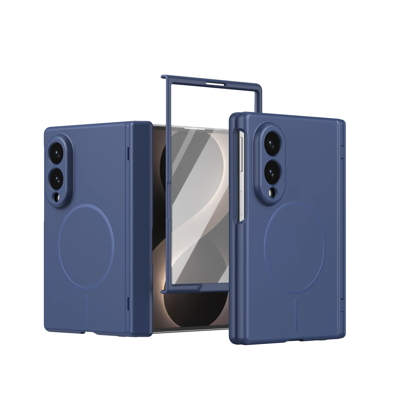 For Samsung Z Fold 8 7 Magsafe Case Built-in Screen Protector Skin Feel PC Full Body Cover for Samsung Galaxy Z Fold8 Wide Cases