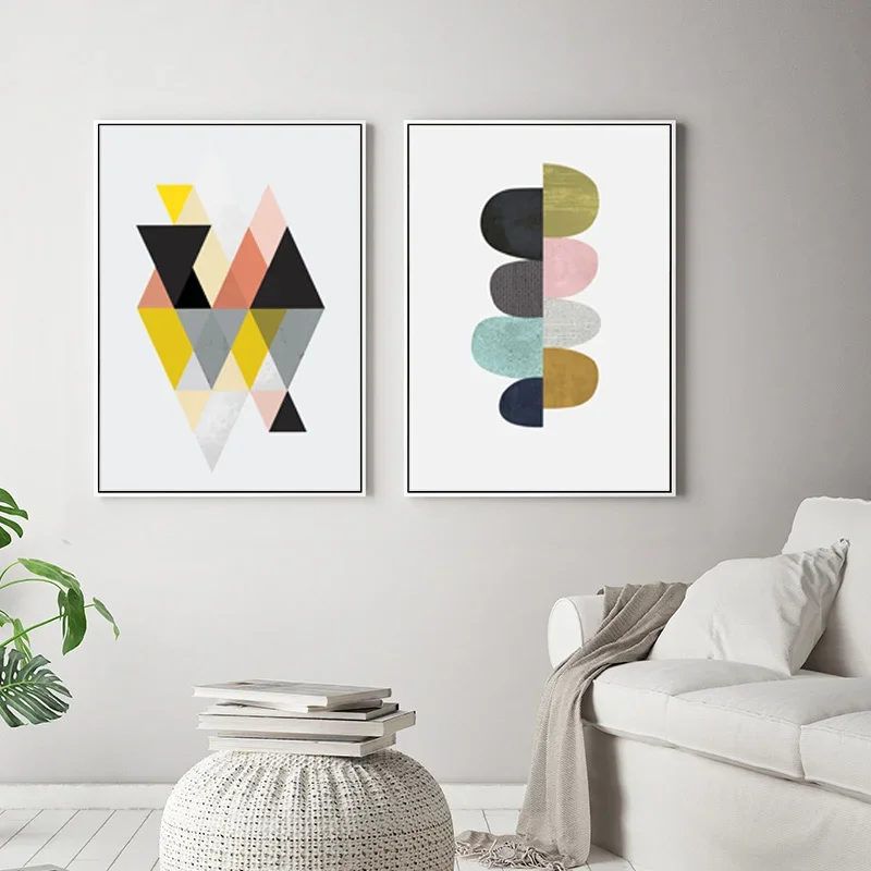 Abstract Geometric Scandinavia Nordic Interior Posters Minimalist Print Canvas Painting Wall Art for Living Room Home Decor