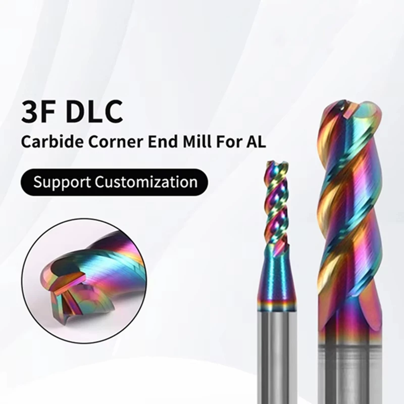 Carbide Corner Radius End Mill Coated 3 Flutes Bullnose Aluminum Milling Cutter NICEMAN-NJ]