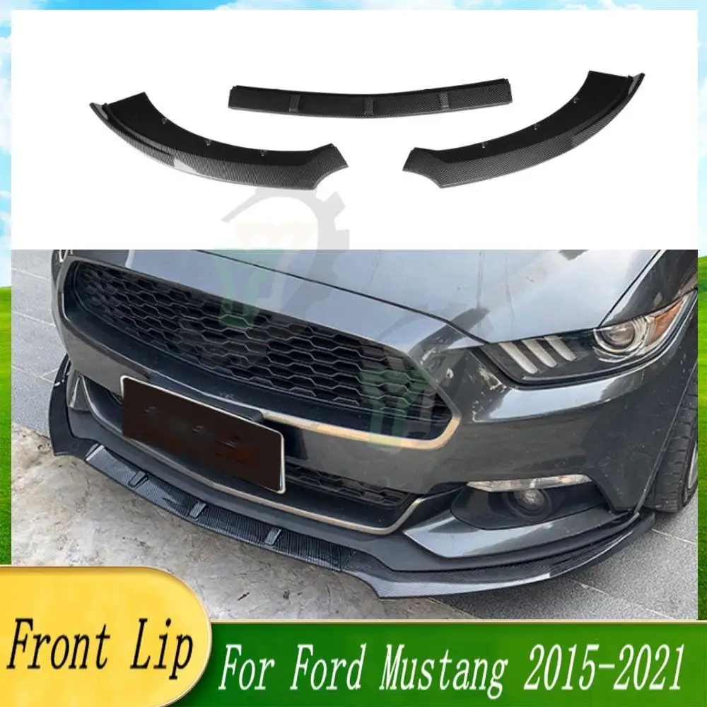 

Car Front Bumper Lip Spoiler Splitter Diffuser Detachable Body Kit Cover Guard For Ford Mustang 2015 2016 2017 2018 2019 20 21