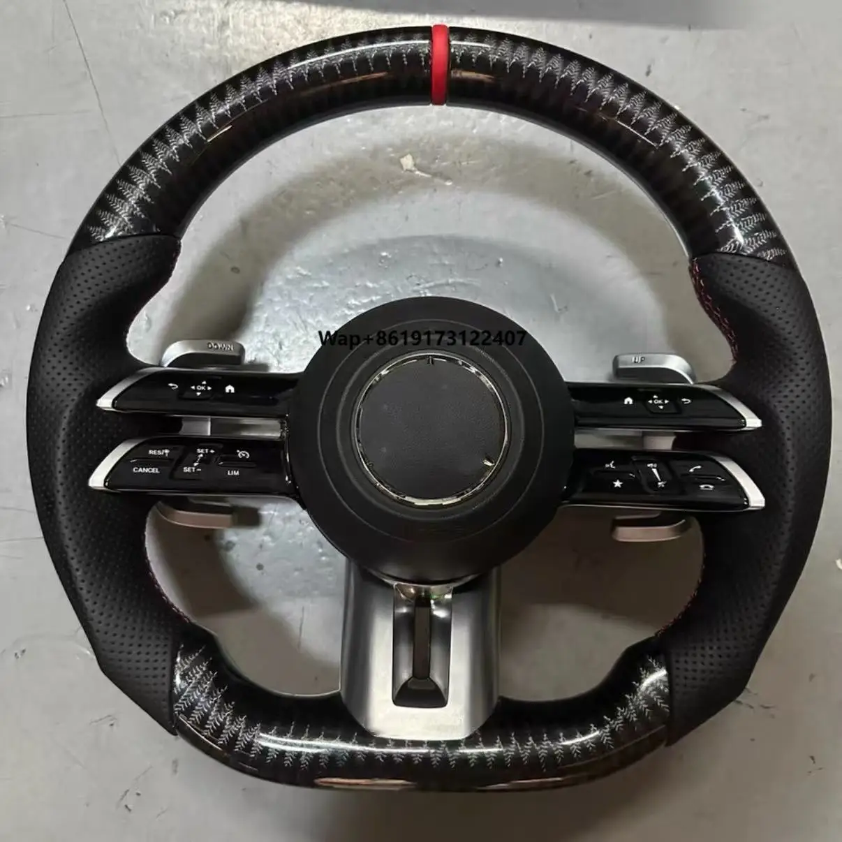 

Customized for z GLC G63 GT Car Interior Upgrade Carbon Fiber Leather Steering Wheel for W205 W223 W214 W216 X253