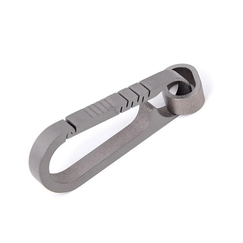 

Titanium Alloy DIY Keychains Car Key Waist Keychain Pendant Hanging High Load Capacity 25KG Carabiner Clips Outdoor Multi Tool