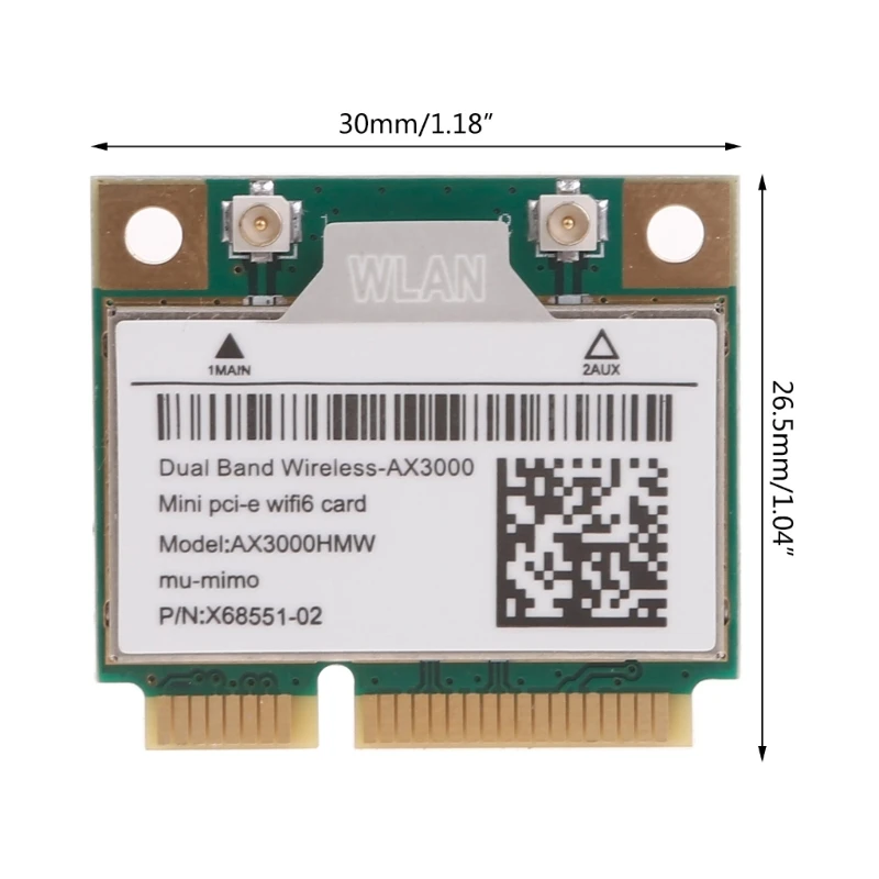 voor Wi-Fi 6 AX200HMW Dual Band AX200 Mini PCIE 802.11AX WiFi 5.0