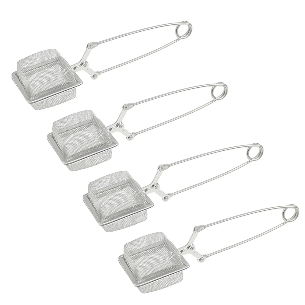 

4 Pcs Square Tea Strainer Teapot Filter Mesh Whisk Infuser Strainers Loose Leaf