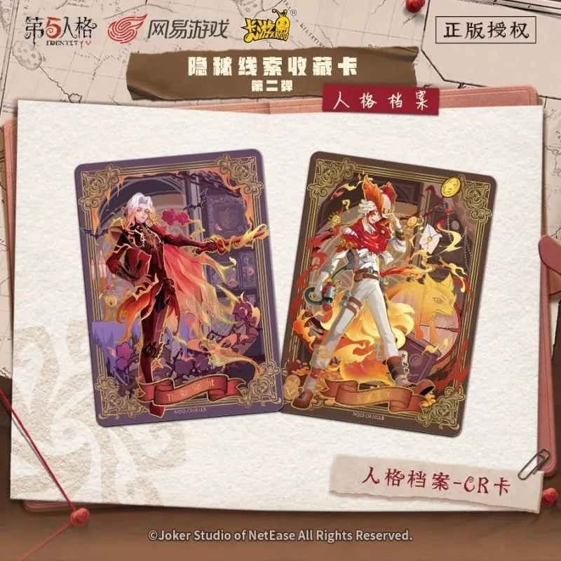 KAYOU Genuine Identity V Card The Clues of Secrets Series Fun Pack Archives‌ CR Anime Characters Collection Cards Toys Gifts