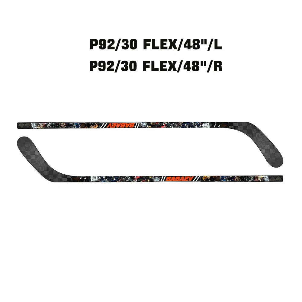 Kids Ice Hockey Sticks Carbon Fiber P92/30 FLEX/48 Junior Youth Composite Hockey Sticks Righty/Lefty Textured Grip Hockey Stick
