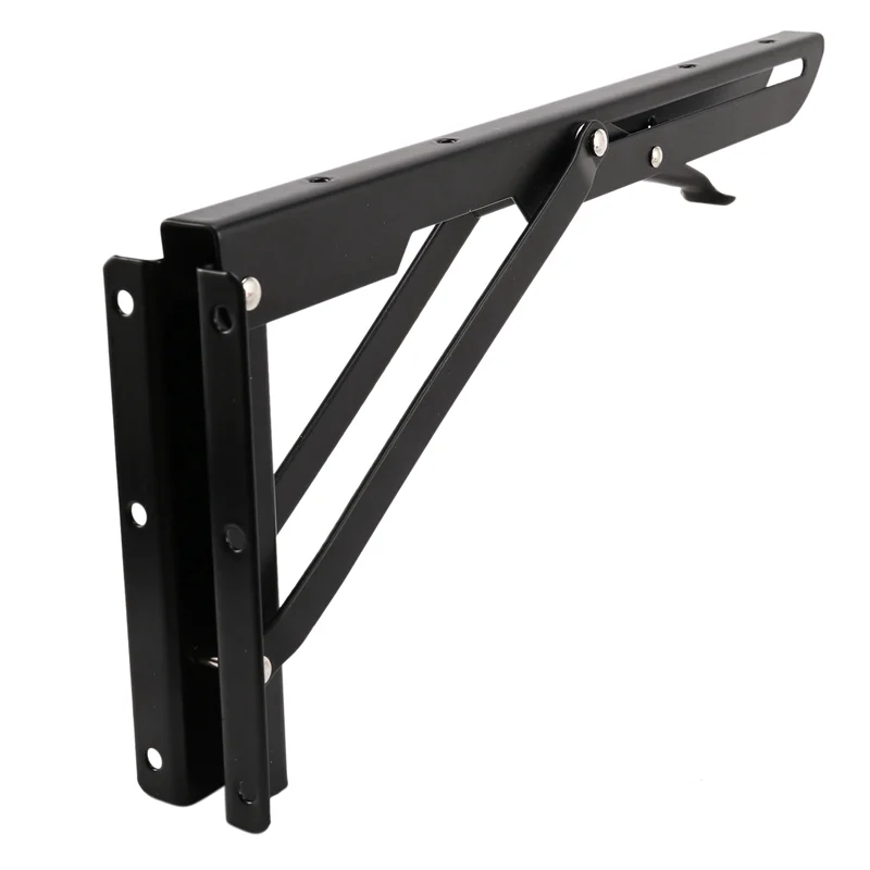 

4 шт. 12-дюймовые складные кронштейны для полок, сверхмощный металлический опорный кронштейн для полок, настенный плавающий кронштейн для полок-AT36