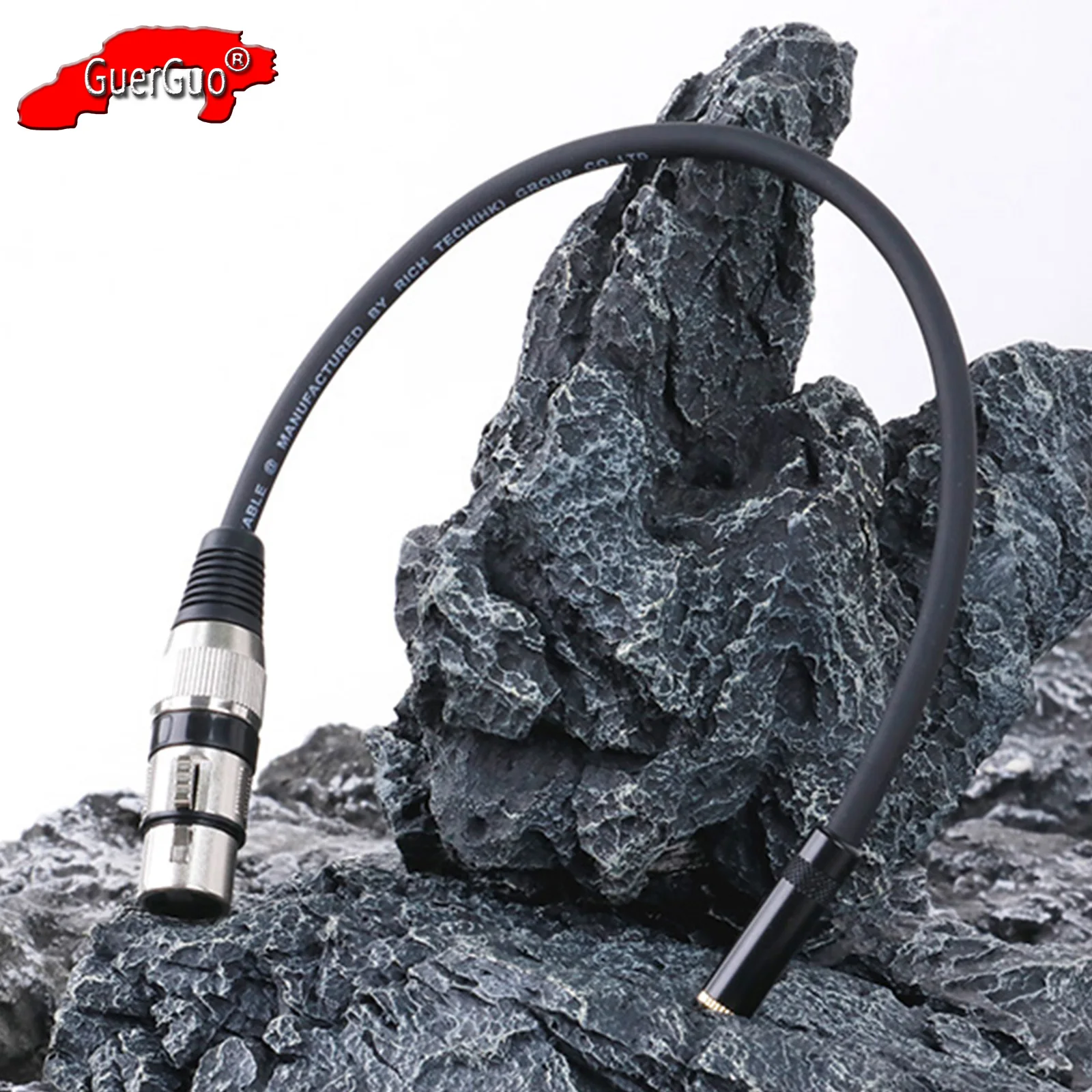 

3Pin XLR Female to 3.5mm 1/8 Inch TRS Stereo Female Jack Microphone Shielded Cable Adapter Converter for Speaker Mixer Keyboard