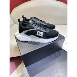 Top Special Style DSQ2 Embroidery Canvas Sneakers Men Light Shoes Slip On 2024 Summer Shallow Casual Shoes Mens Hot