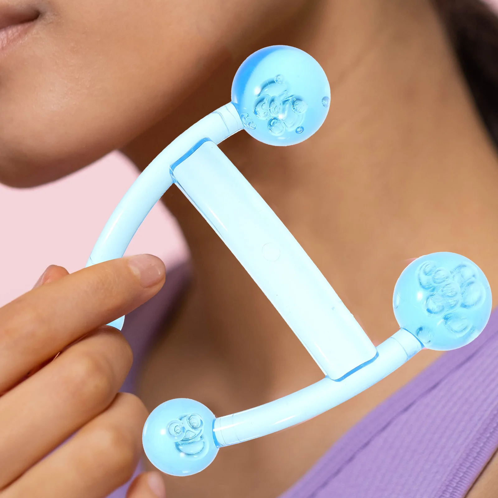 

2 Pcs Massager Roller Back Tool Hand Massagers Handheld Mini Travel