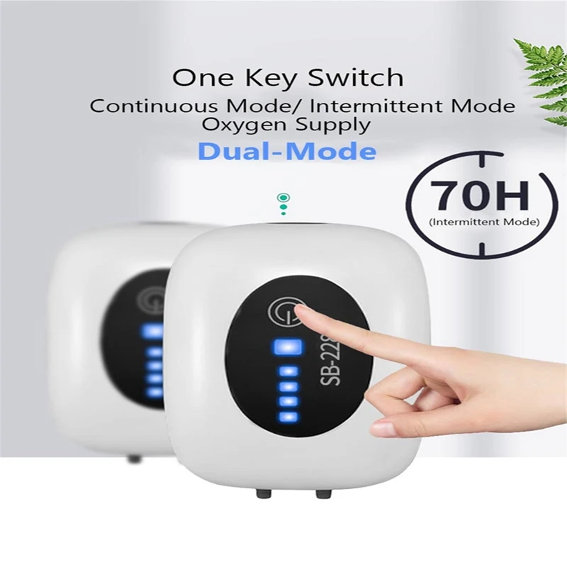 4800mAh Aquarium Oxygen Air Pump Compressor Fish Tank USB Charging Small Portable Exhaust Ultra Silent Indoor Outdoor Fishing