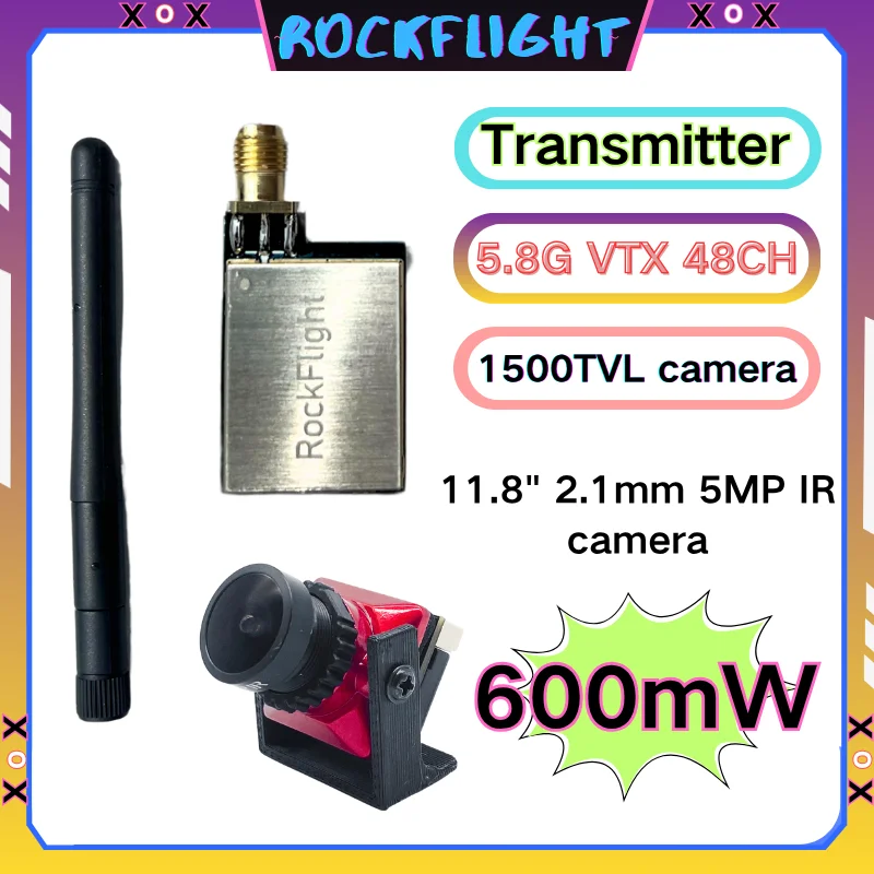 

Костюм fpv 5,8G 48CH 600 МВт регулируемый беспроводной AV-передатчик Lancher более 5 км + CMOS 1500TVL fpv камера для FPV мультикоптера