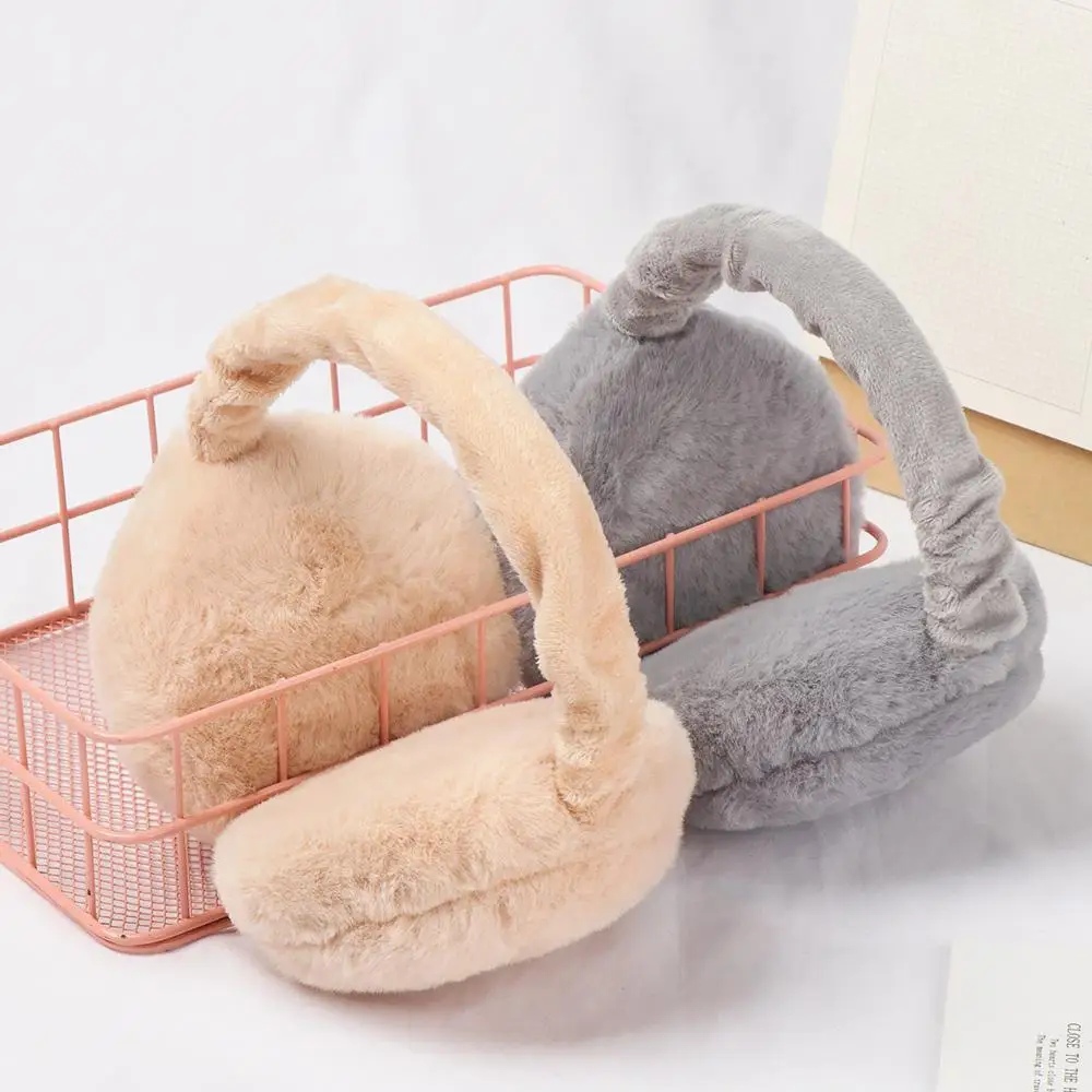 Fashion Unisex Winter Earmuffs Women Men Ear Warmer Plush Solid Color Comfortable Ear Muffs Earflap Earmuffs