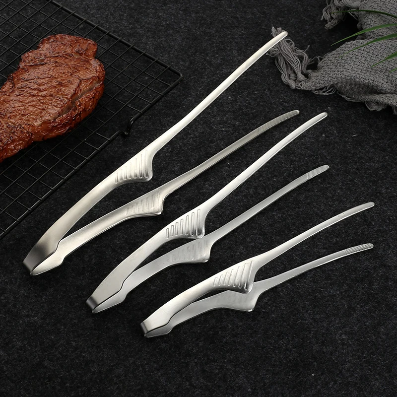 Lightweight Stainless Steel Titanium Tongs BBQ Grill Tongs Clip Outdoor Camping Backpacking Hiking Cookware Camping Supplies