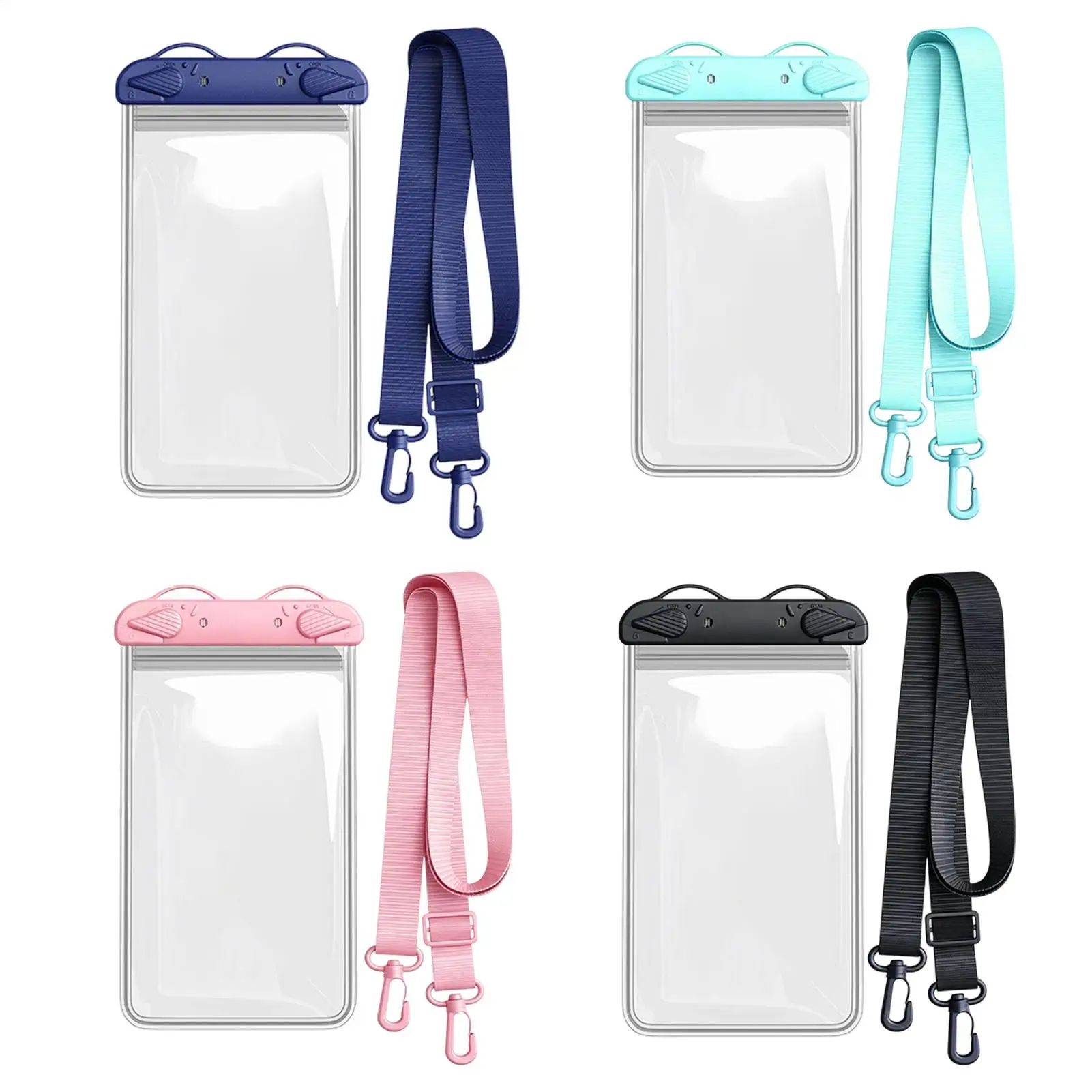 Universal Waterproof Phone Pouch Dry Bag with Lanyard, Waterproof Cellphone Case for Beach Cruise Vacation Boating Kayaking